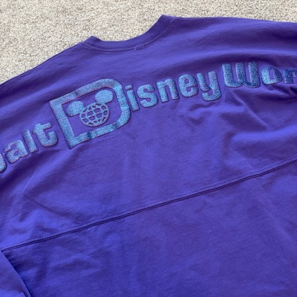 Walt Disney World Spirit Jersey Womens S Purple Glitter Long Sleeve Whimsigoth - Picture 7 of 7